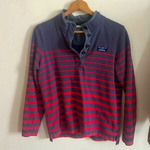 LL Bean Cotton Rugby Cotton Striped Pullover